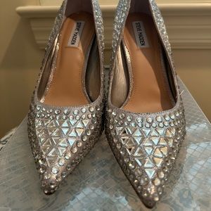 Steve Madden dressy pointed toe rhinestone pumps.